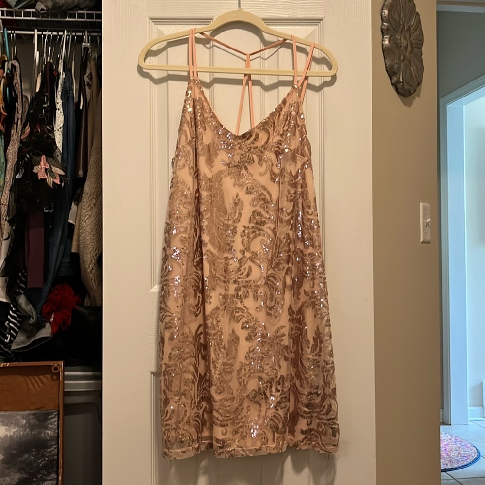 Xhilaration Pink Sequin Mini Dress